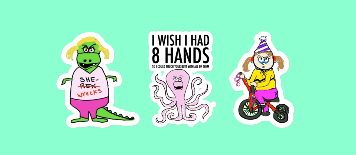 Stickers & Button Pins – Sock Puppet Master, Inc