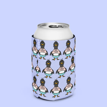 Sock Puppet Master Penguin Can Cooler