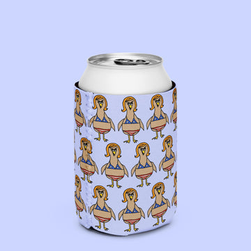 Sock Puppet Master Bikini Chicken Can Cooler