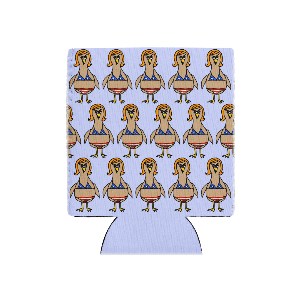 Sock Puppet Master Bikini Chicken Can Cooler