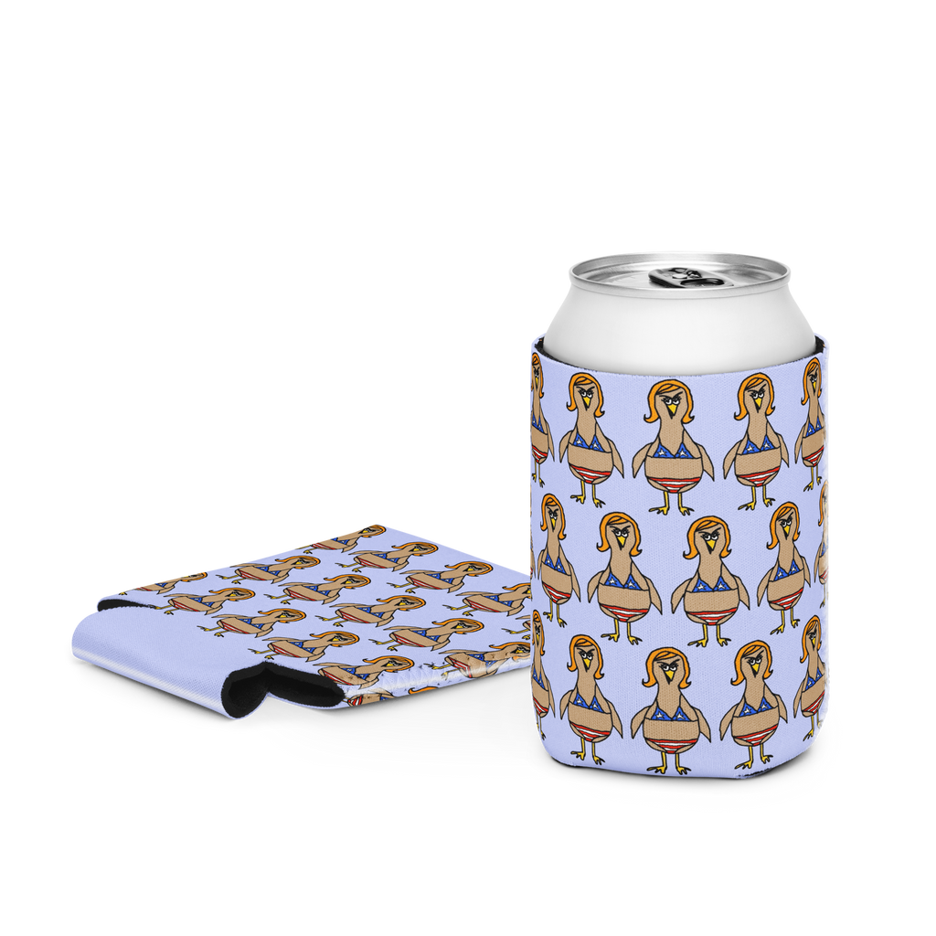 Sock Puppet Master Bikini Chicken Can Cooler