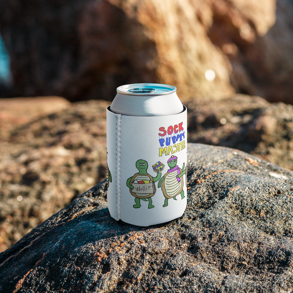 Sock Puppet Master Turtle Trio Can Cooler