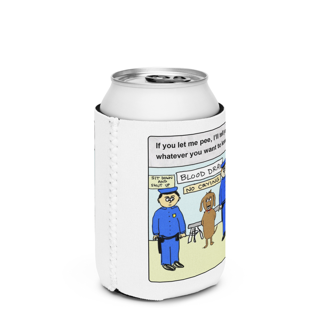 Sock Puppet Master "Let Me Pee" Dog Can Cooler