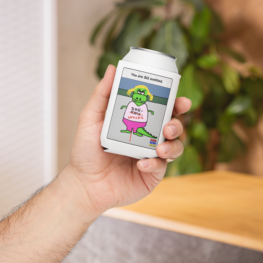 Sock Puppet Master Entitled She-Wrecks Can Cooler