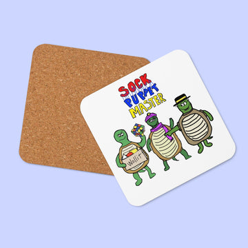 Sock Puppet Master Turtle Trio Coaster