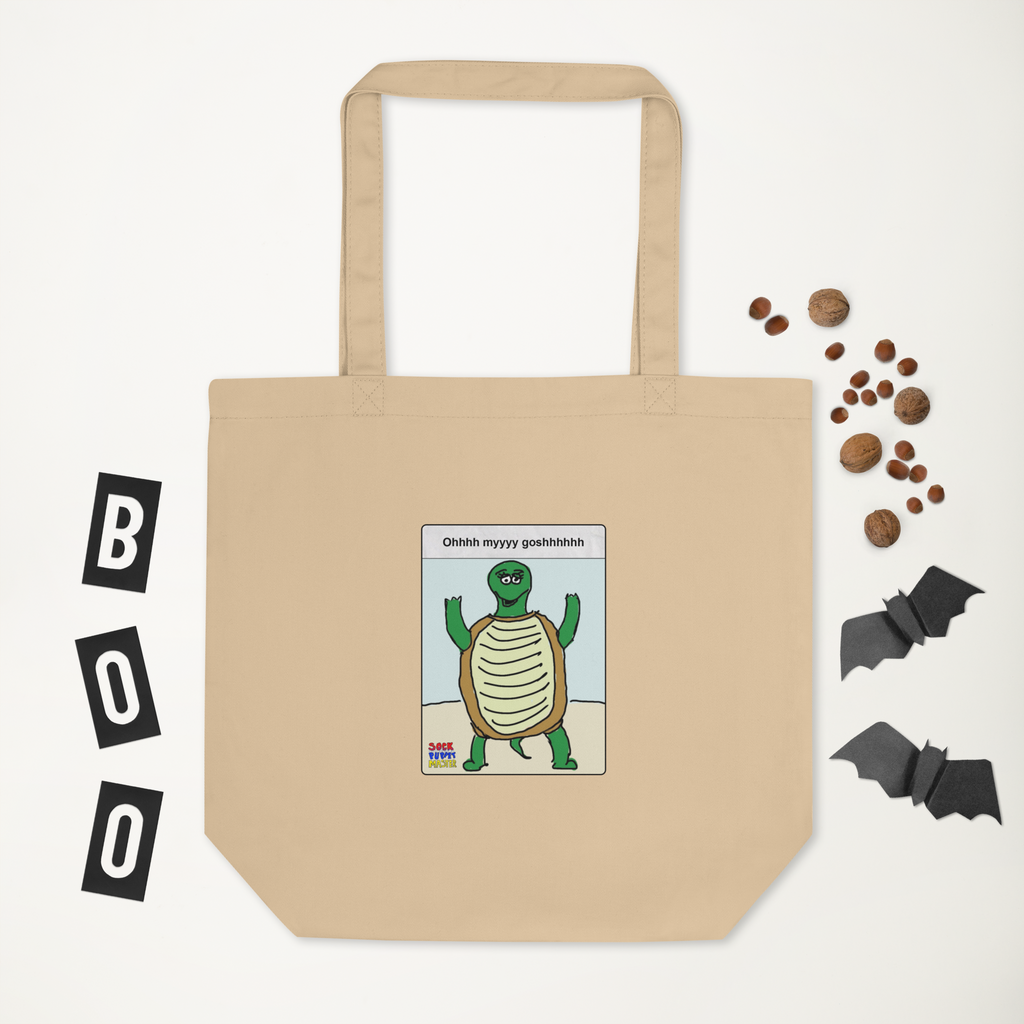 Sock Puppet Master OMG Turtle Eco Tote Bag