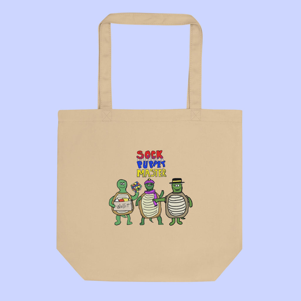 Sock Puppet Master Turtle Trio Tote Bag