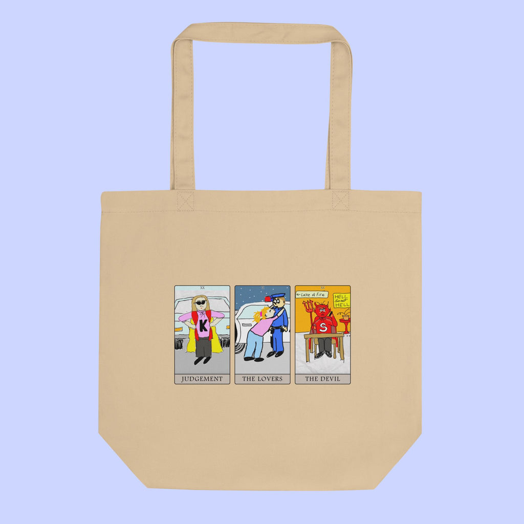 Sock Puppet Master Judgment, The Lovers & The Devil Tarot Eco Tote Bag
