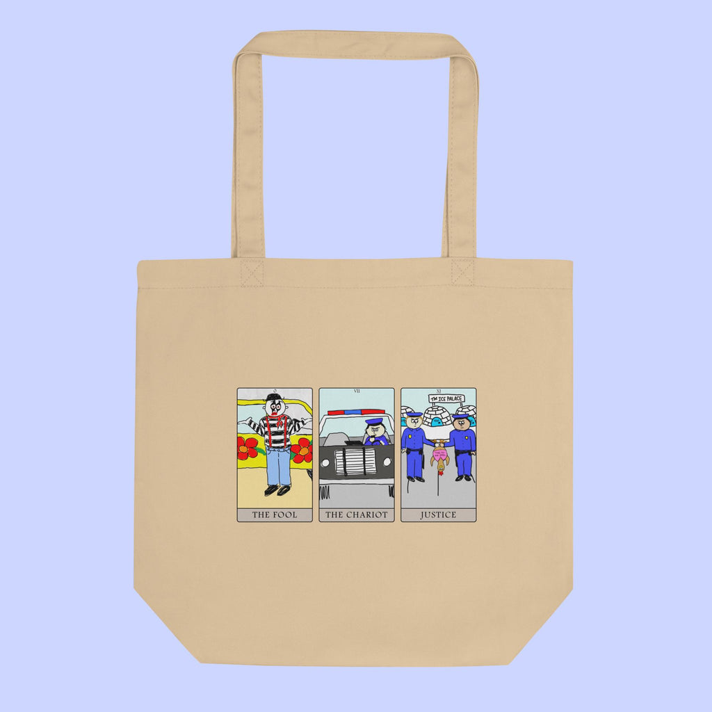 Sock Puppet Master The Fool, The Chariot, & Justice Tarot Eco Tote Bag