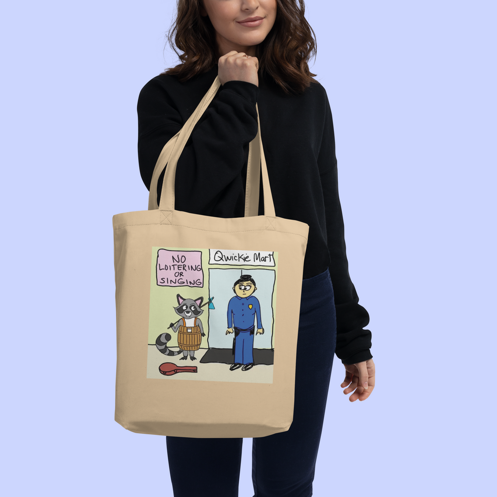 Sock Puppet Master Loitering Raccoon Eco Tote Bag