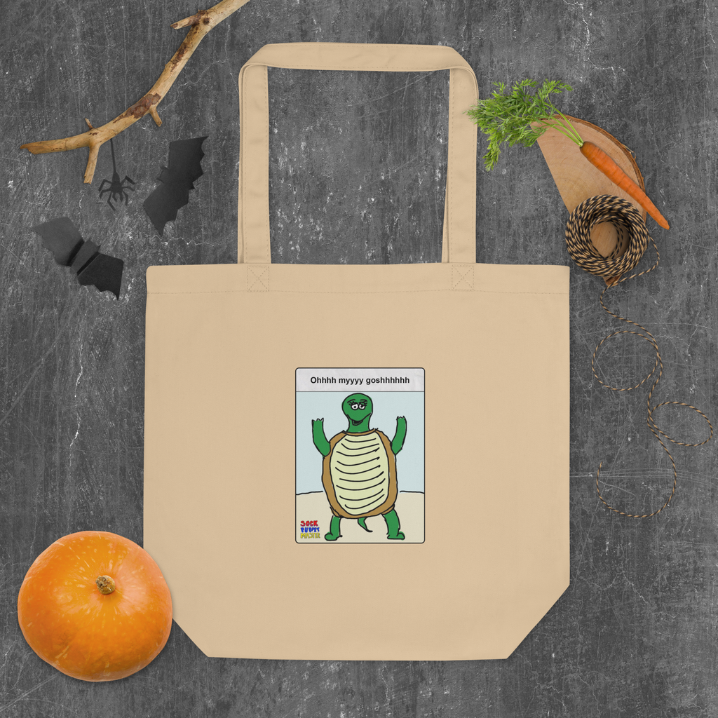 Sock Puppet Master OMG Turtle Eco Tote Bag