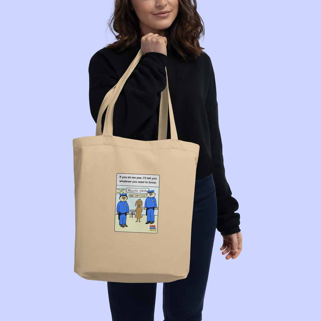 Sock Puppet Master "Let Me Pee" Dog Eco Tote Bag