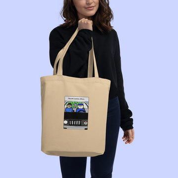 Sock Puppet Master Biting Peacock Eco Tote Bag