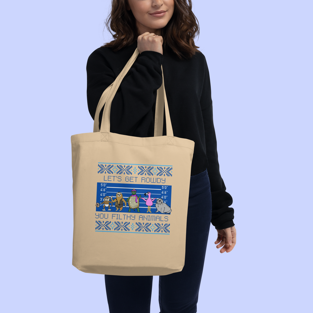 Sock Puppet Master "Let's Get Rowdy, You Filthy Animals" Eco Tote Bag