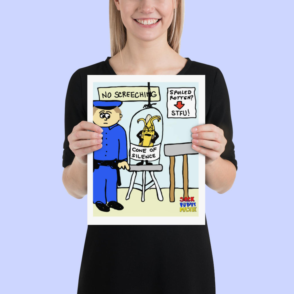Sock Puppet Master "Cone of Silence" Banana Poster