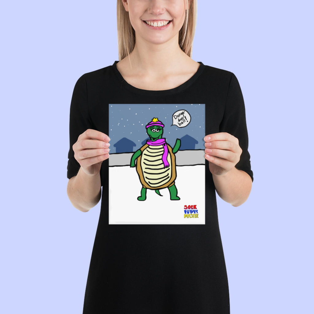 Sock Puppet Master "Dongadooball" Turtle Poster