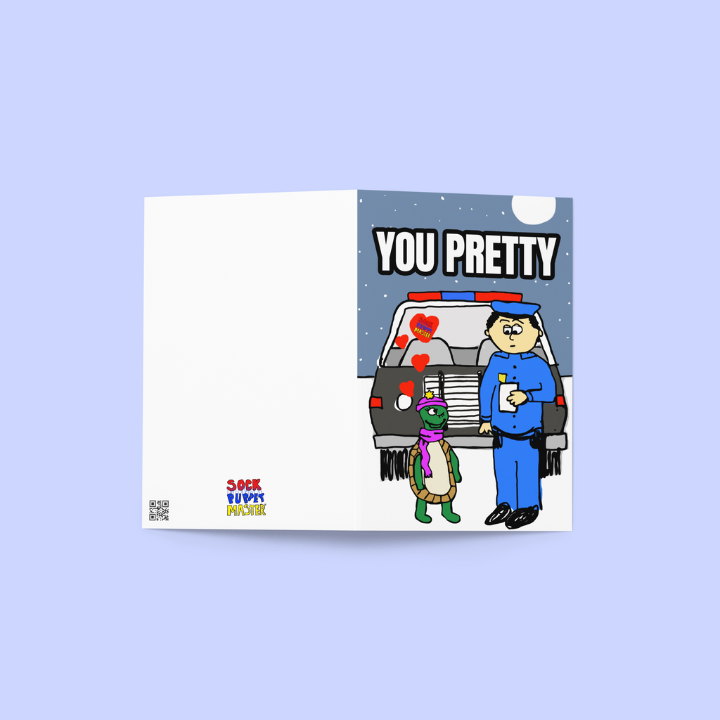 Sock Puppet Master "You Pretty" Valentine's Day Card