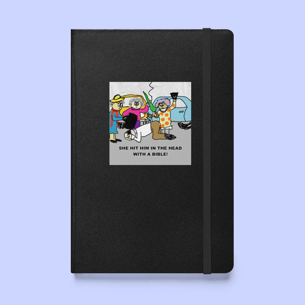 Sock Puppet Master Old Lady Rage Hardcover Bound Notebook