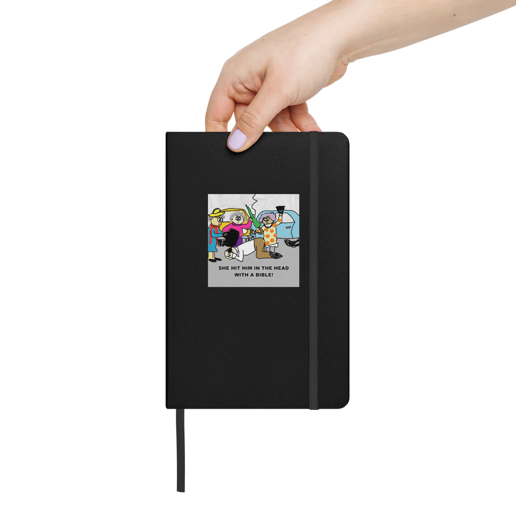 Sock Puppet Master Old Lady Rage Hardcover Bound Notebook