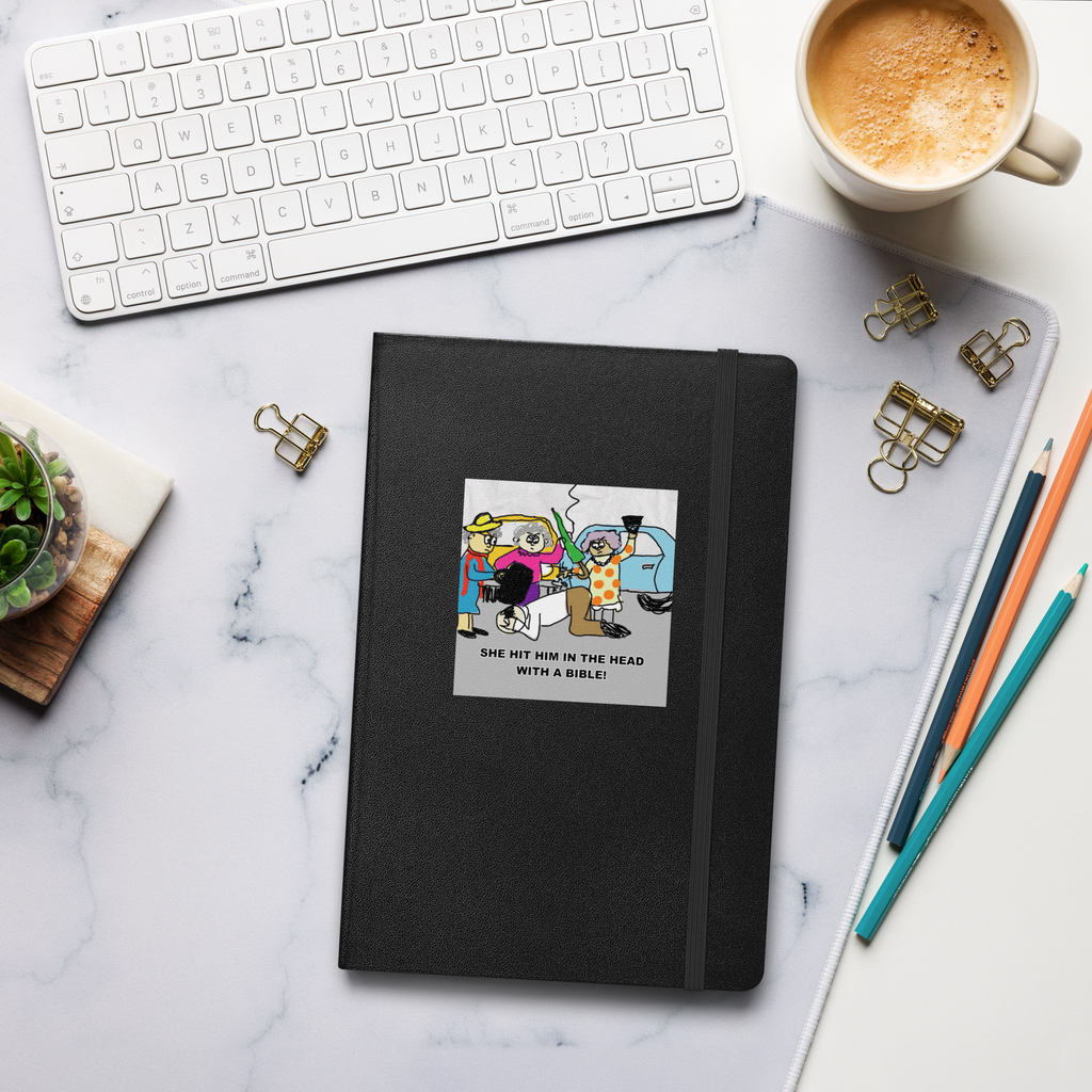 Sock Puppet Master Old Lady Rage Hardcover Bound Notebook