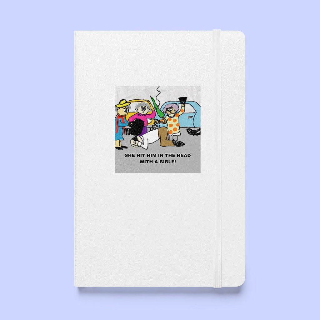 Sock Puppet Master Old Lady Rage Hardcover Bound Notebook