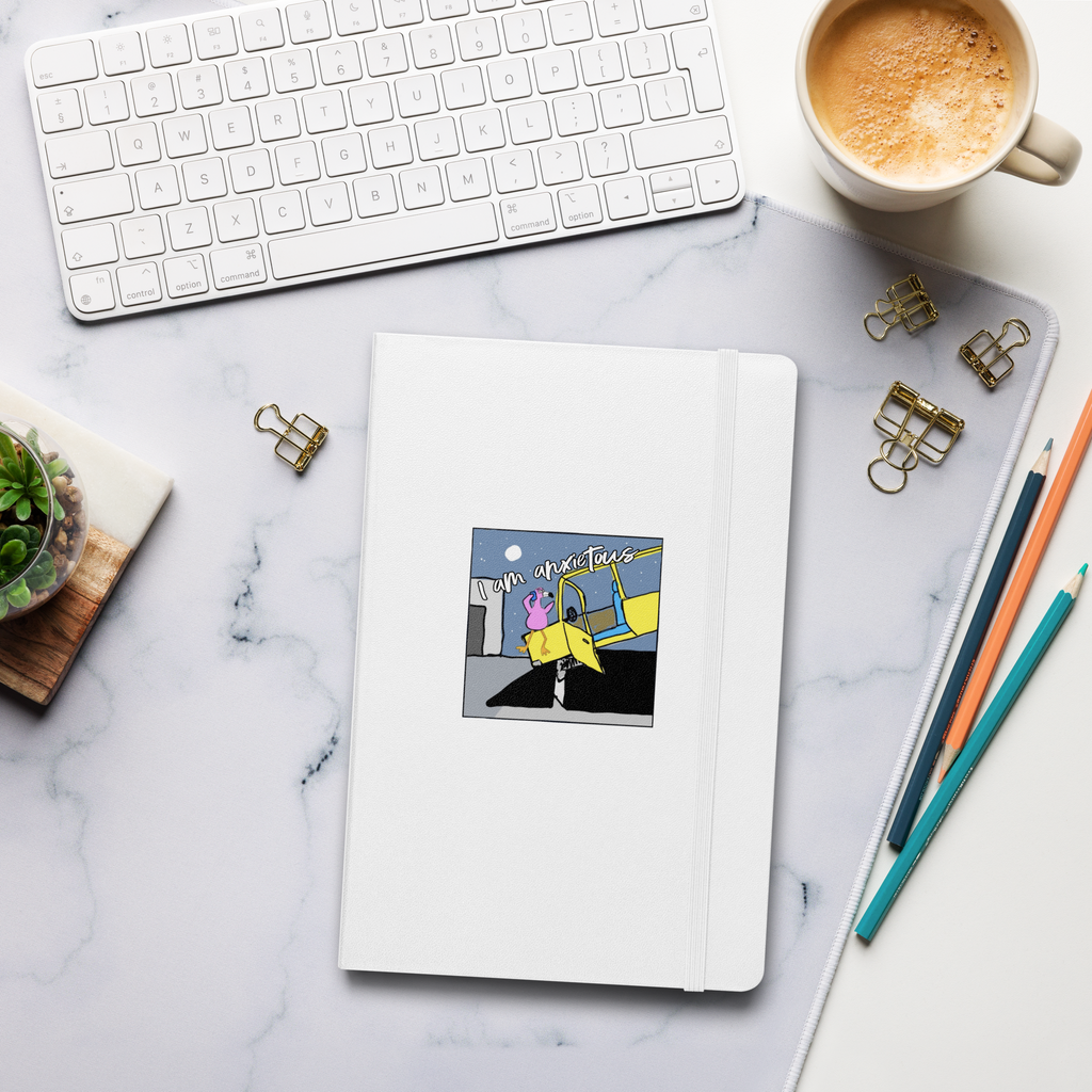 Sock Puppet Master Anxietous Flamingo Hardcover Bound Notebook