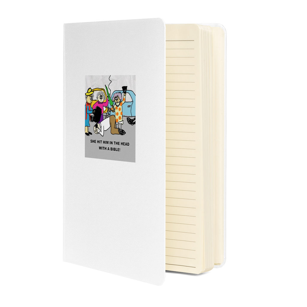 Sock Puppet Master Old Lady Rage Hardcover Bound Notebook