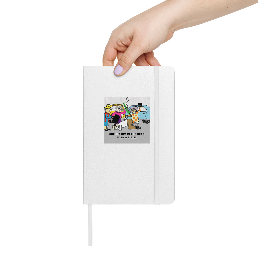 Sock Puppet Master Old Lady Rage Hardcover Bound Notebook