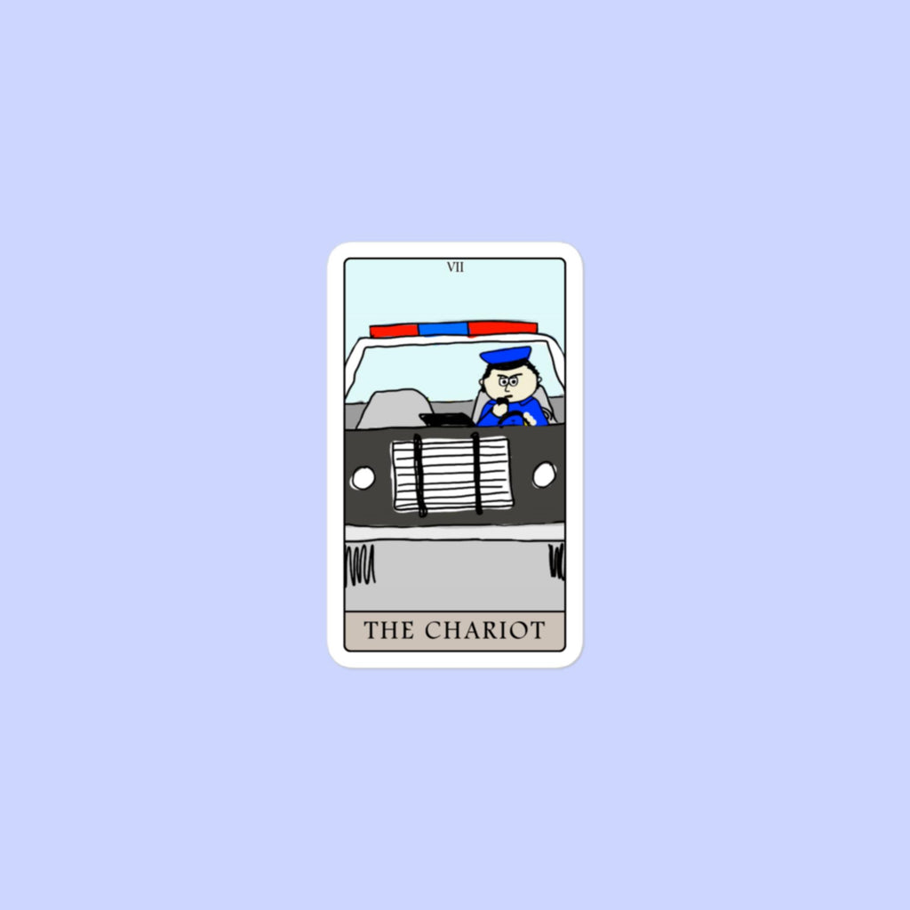 Sock Puppet Master "The Chariot" Tarot Bubble-free Sticker