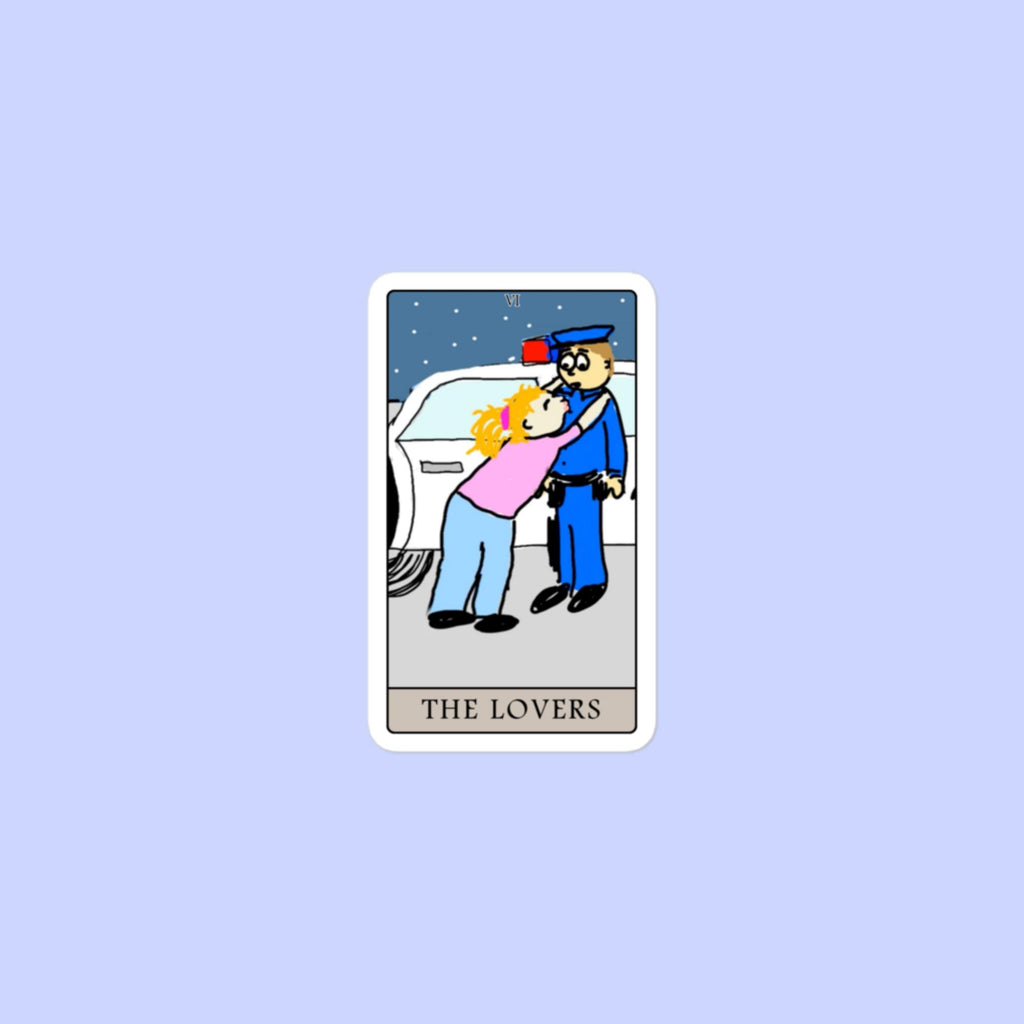 Sock Puppet Master "The Lovers" Tarot Bubble-free Sticker