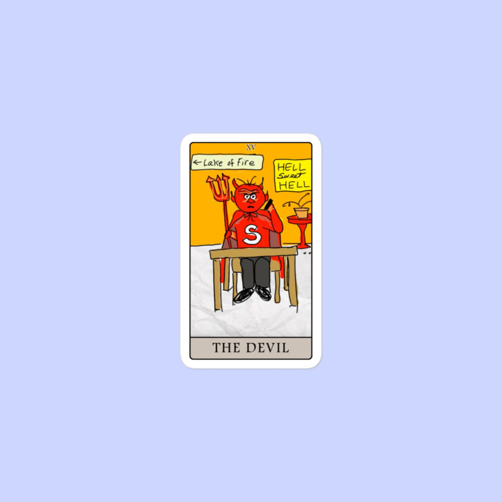 Sock Puppet Master "The Devil" Tarot Bubble-free Sticker