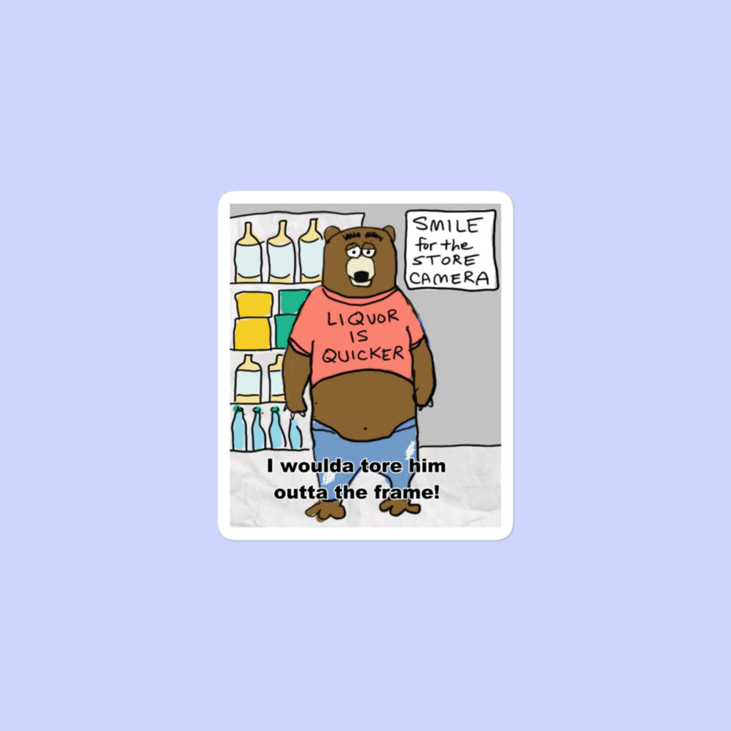 Sock Puppet Master Guzzley Bear Bubble-free Sticker