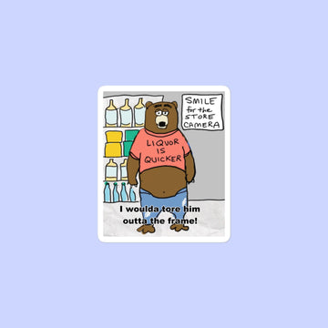 Sock Puppet Master Guzzley Bear Bubble-free Sticker