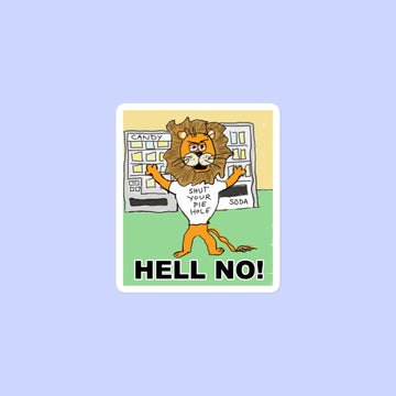 Sock Puppet Master "Hell No" Lion Bubble-Free Sticker - Sock Puppet Master, Inc