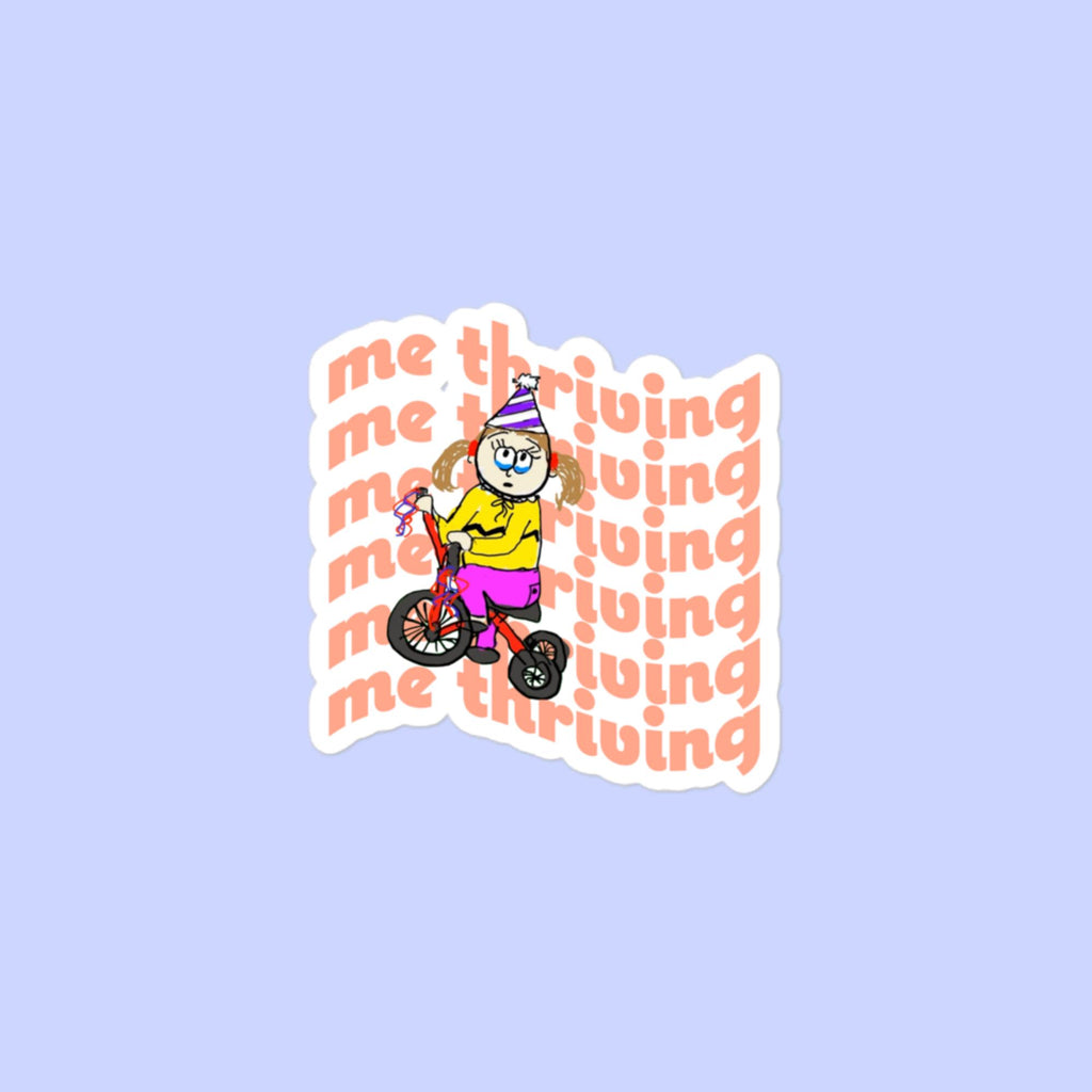 Sock Puppet Master "Me Thriving" Bubble-free Sticker