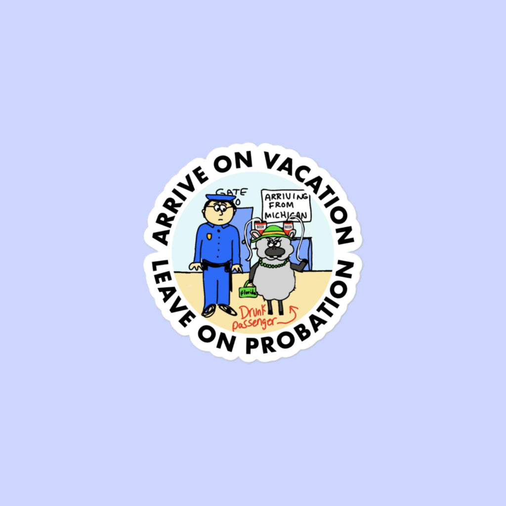 Sock Puppet Master Vacation/Probation Bubble-free Sticker