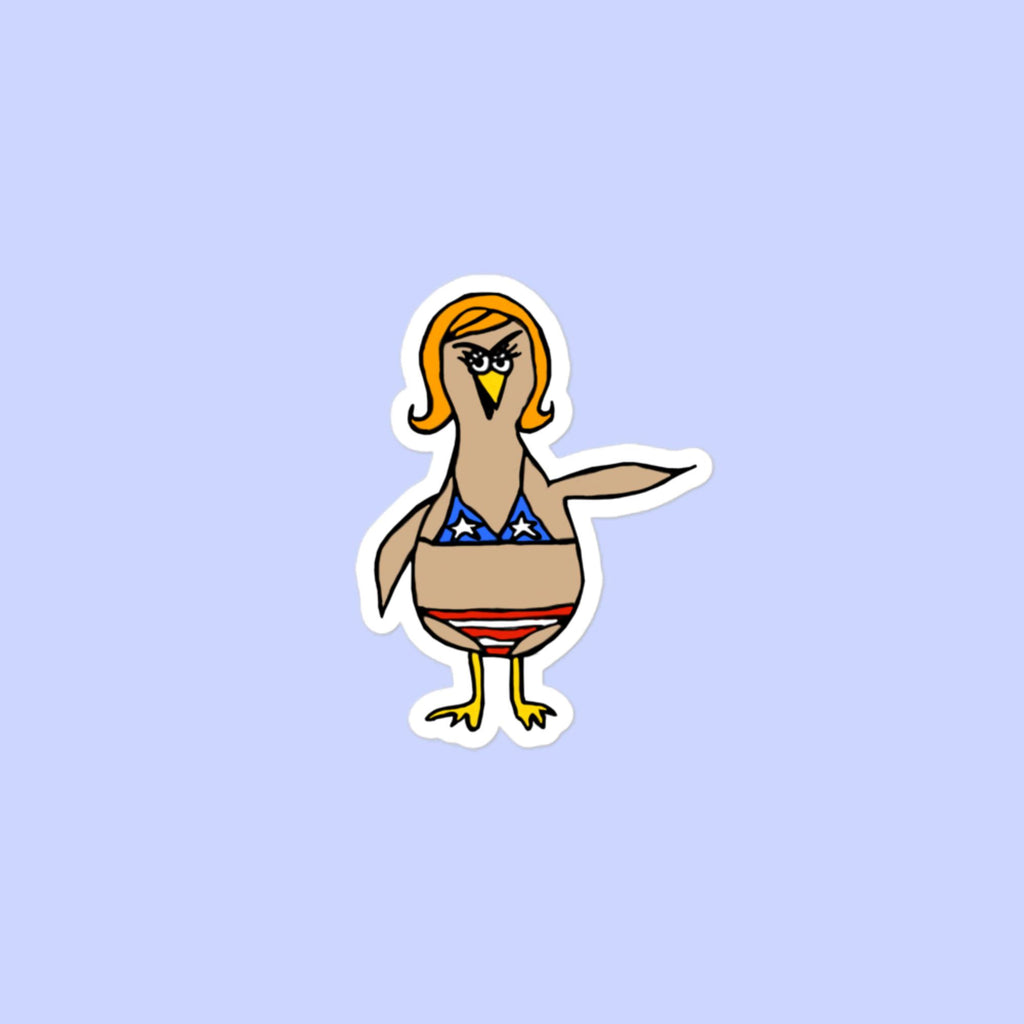 Sock Puppet Master Bikini Chicken Bubble-free stickers