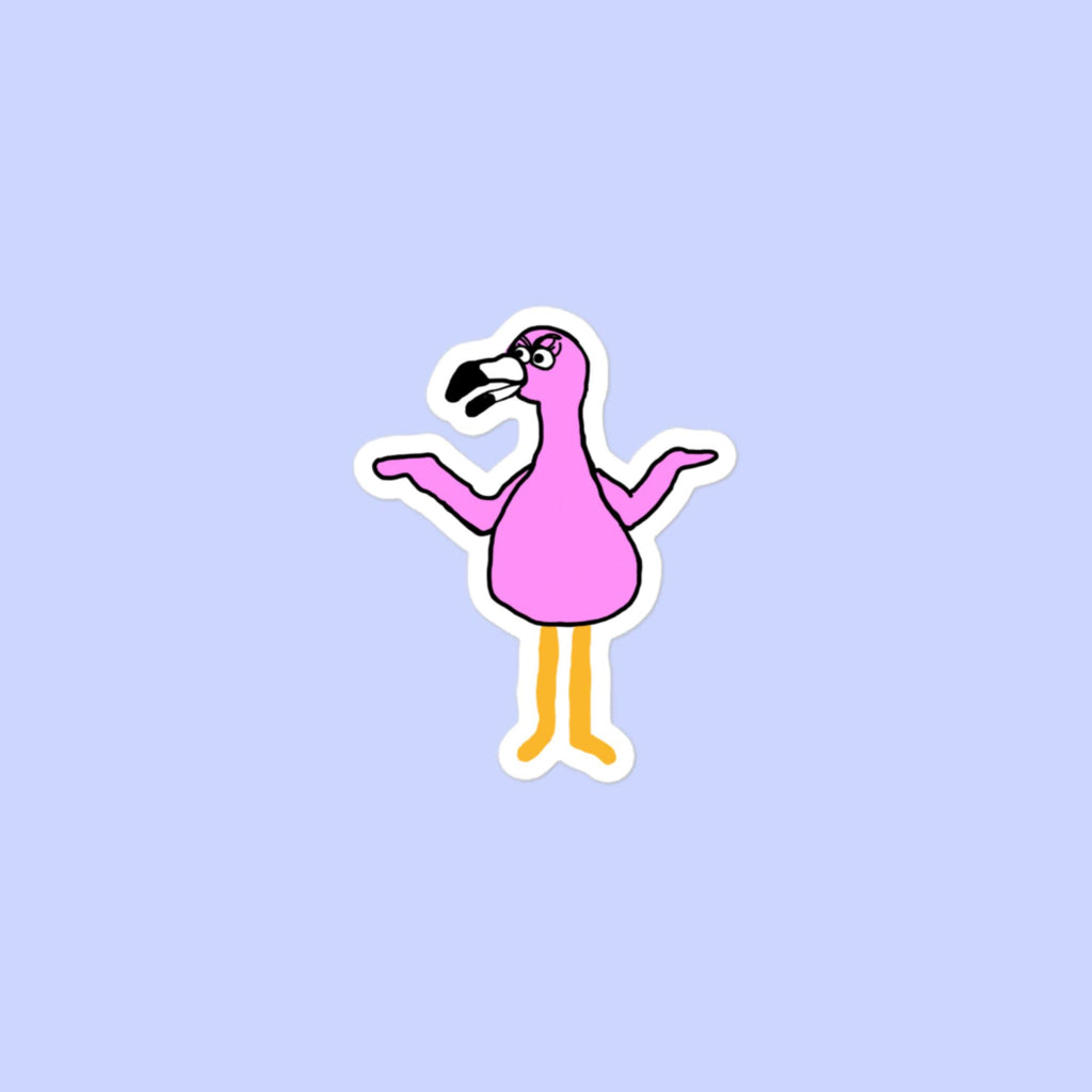 Sock Puppet Master Flamingo Bubble-free Sticker