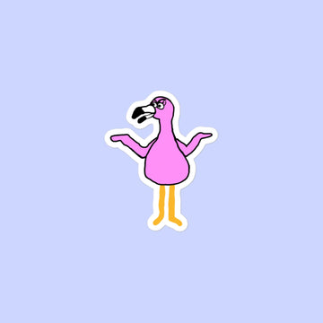 Sock Puppet Master Flamingo Bubble-free Sticker