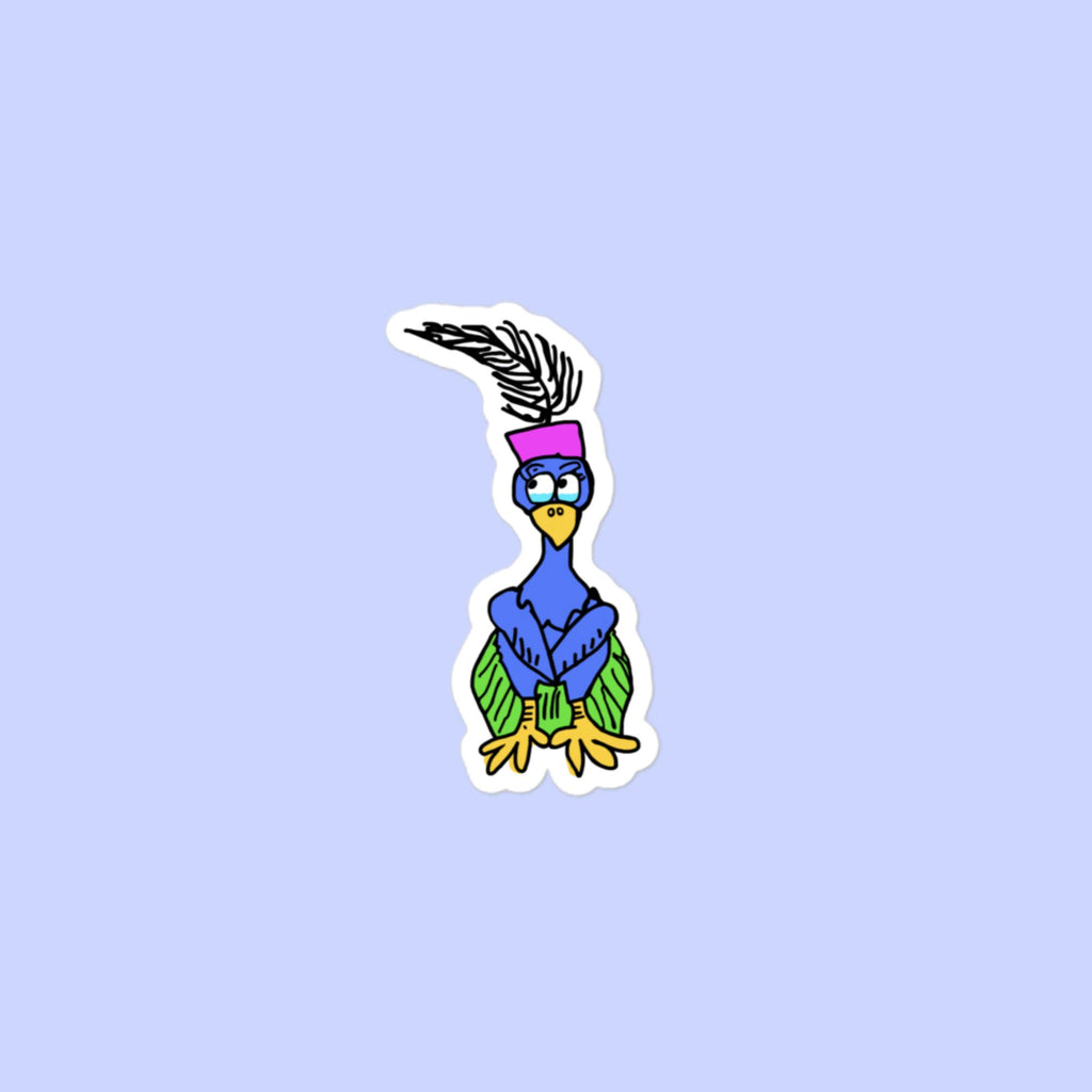 Sock Puppet Master Crying Peacock Bubble-free Sticker