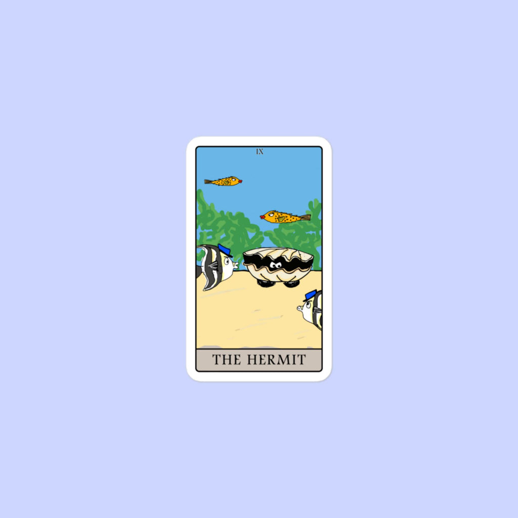 Sock Puppet Master "The Hermit" Tarot Bubble-free Sticker