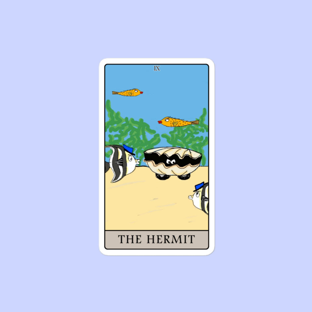 Sock Puppet Master "The Hermit" Tarot Bubble-free Sticker