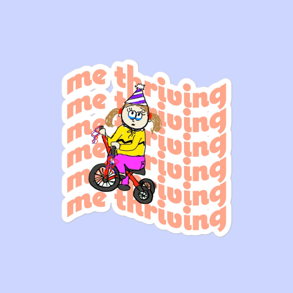 Sock Puppet Master "Me Thriving" Bubble-free Sticker