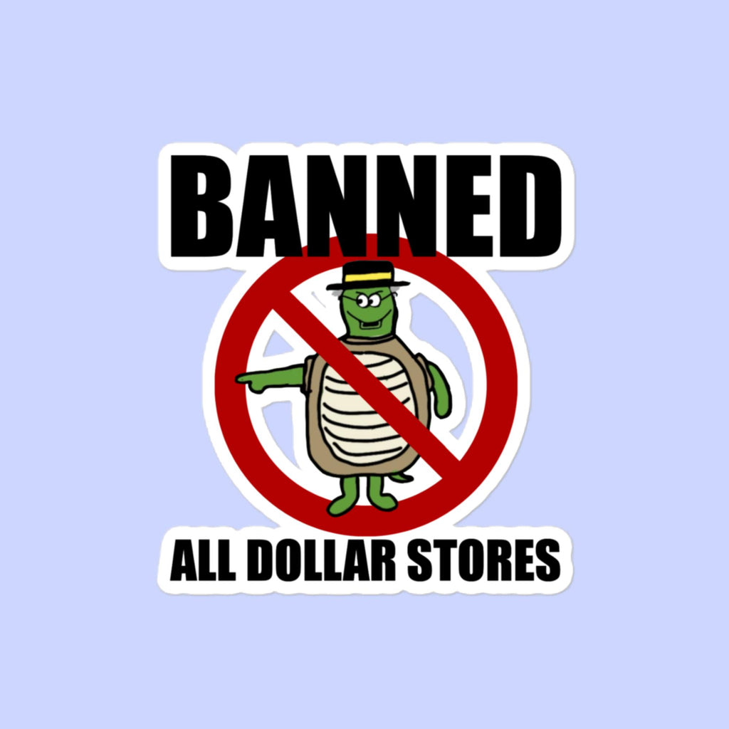 Sock Puppet Master Banned Turtle Bubble-free Sticker