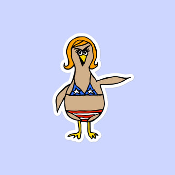 Sock Puppet Master Bikini Chicken Bubble-free sticker