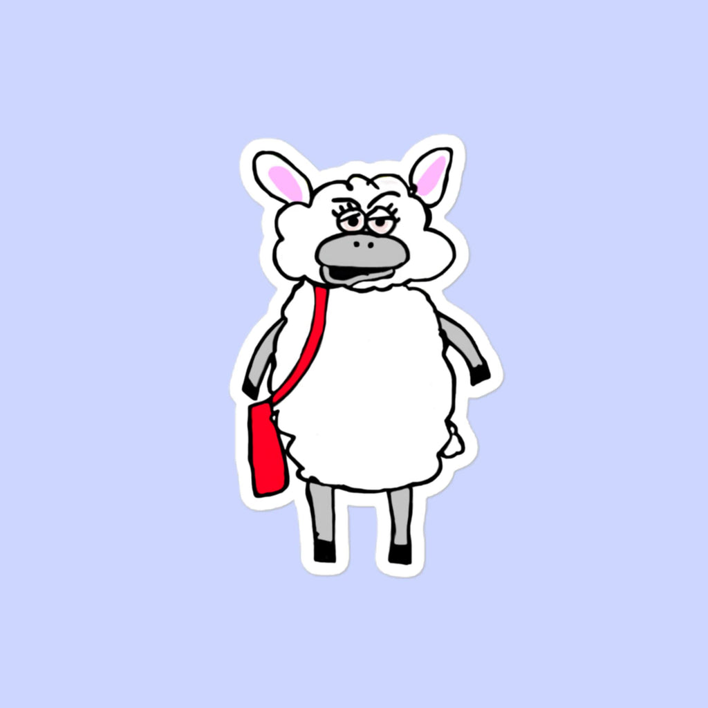 Sock Puppet Master Buzzed Sheep Bubble-free Sticker