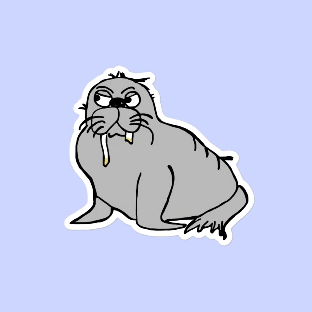 Sock Puppet Master Judgmental Walrus Bubble-free Sticker