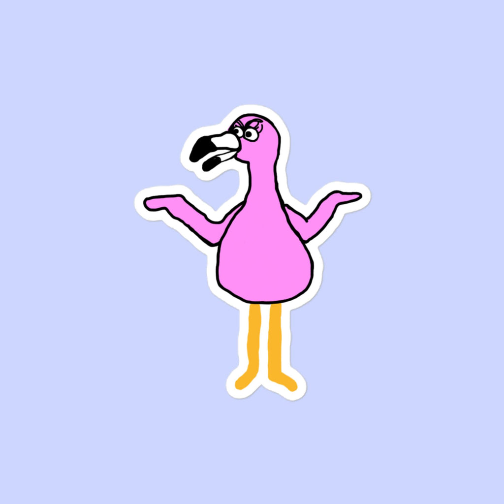 Sock Puppet Master Flamingo Bubble-free Sticker