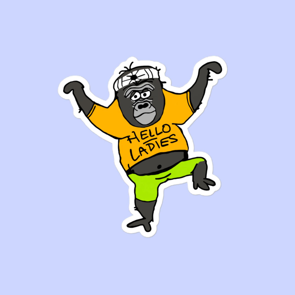 Sock Puppet Master Karate Ape Bubble-free Sticker