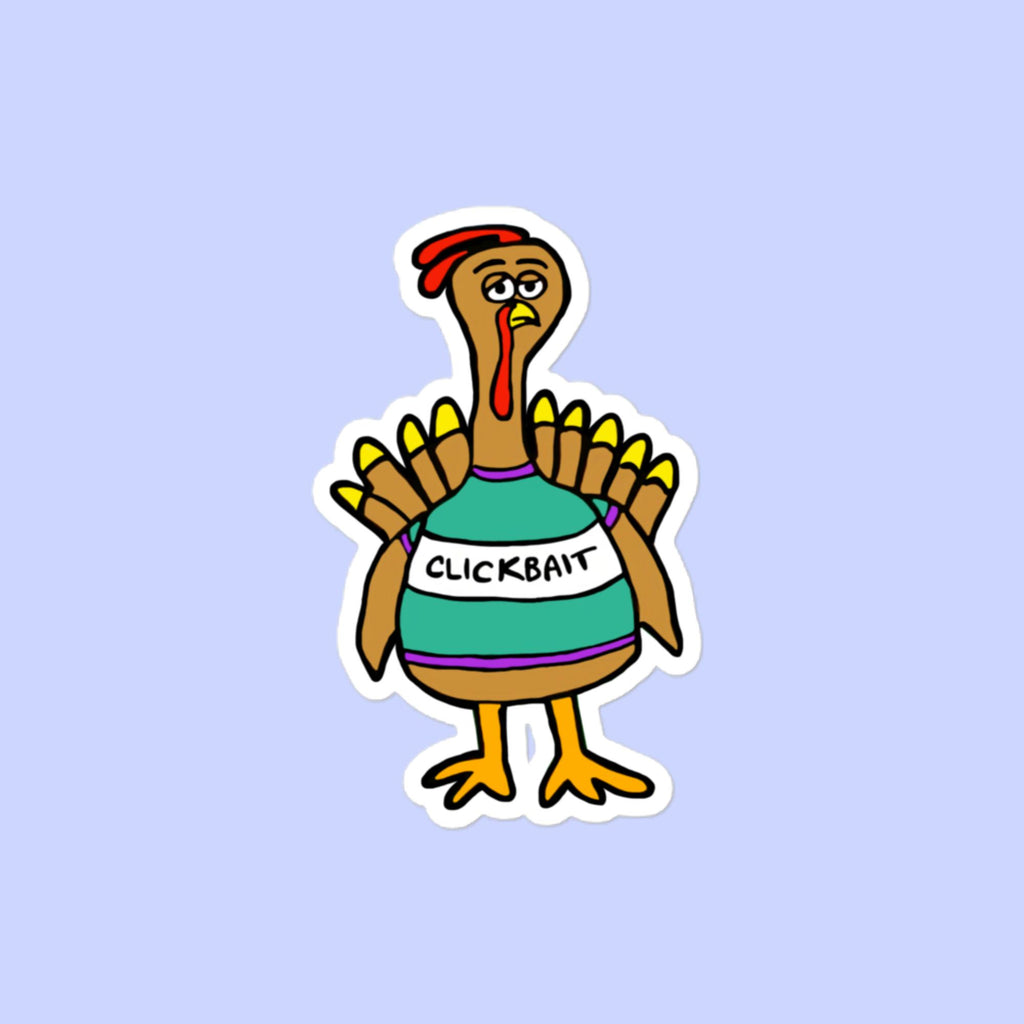 Sock Puppet Master "Clickbait" Turkey Bubble-free Sticker